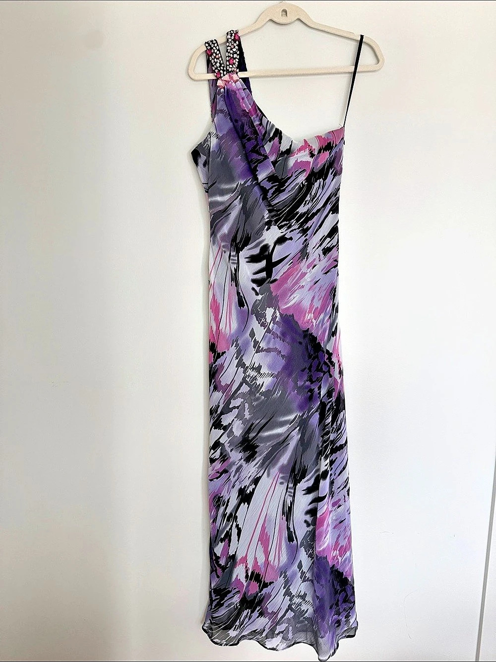 NEW Cache Maxi Dress Purple and Pink